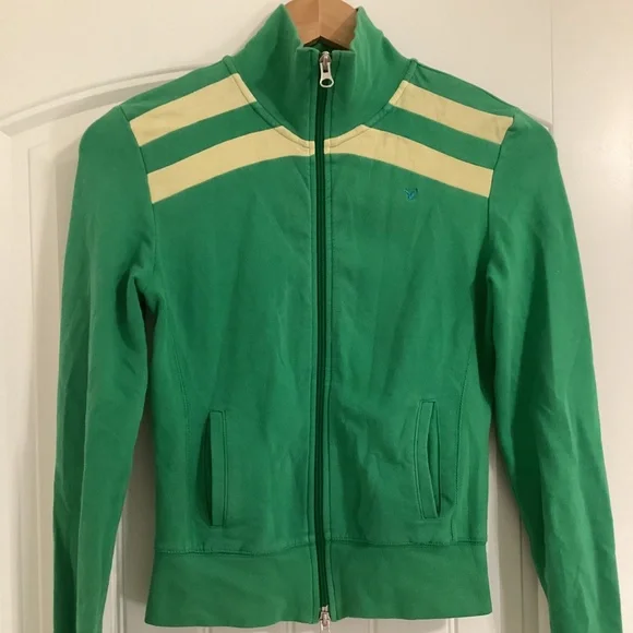 American Eagle Retro Track Jacket XS Women’s Zip Up Lightweight Soft & Comfy - Picture 1 of 10